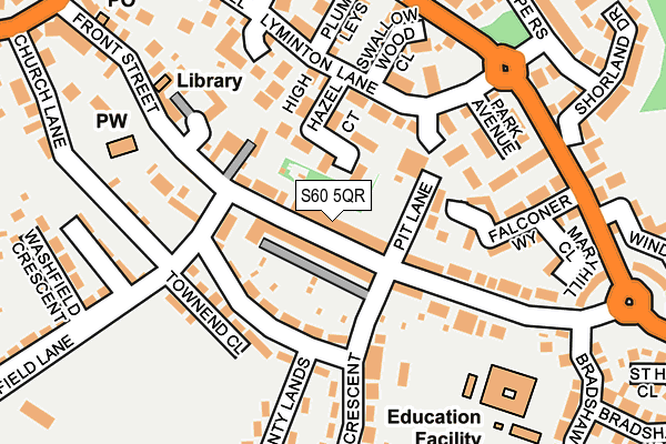 S60 5QR map - OS OpenMap – Local (Ordnance Survey)