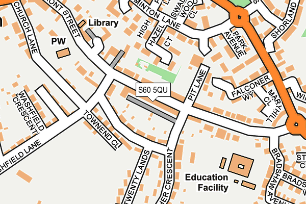 S60 5QU map - OS OpenMap – Local (Ordnance Survey)