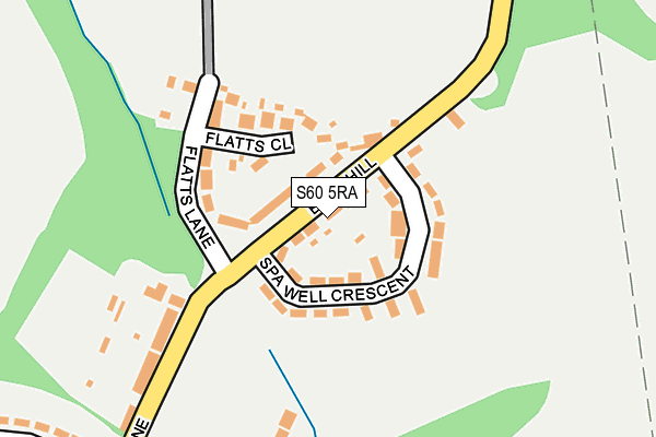 S60 5RA map - OS OpenMap – Local (Ordnance Survey)