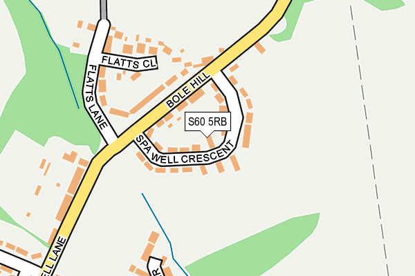 S60 5RB map - OS OpenMap – Local (Ordnance Survey)