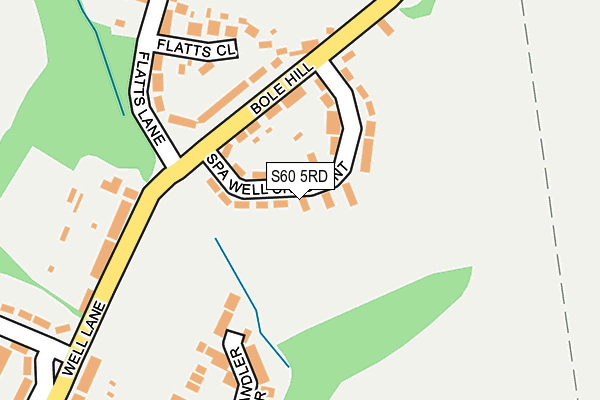 S60 5RD map - OS OpenMap – Local (Ordnance Survey)