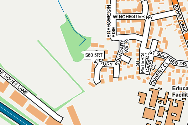 S60 5RT map - OS OpenMap – Local (Ordnance Survey)