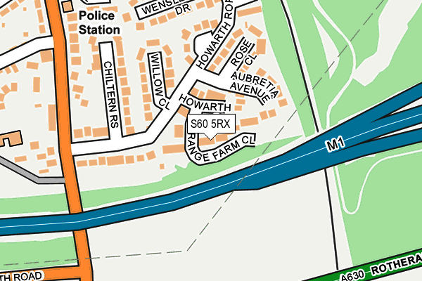 S60 5RX map - OS OpenMap – Local (Ordnance Survey)