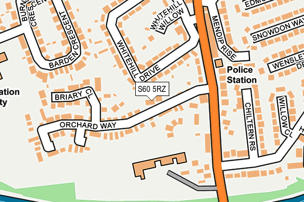 S60 5RZ map - OS OpenMap – Local (Ordnance Survey)