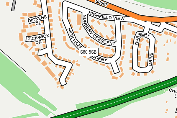 S60 5SB map - OS OpenMap – Local (Ordnance Survey)