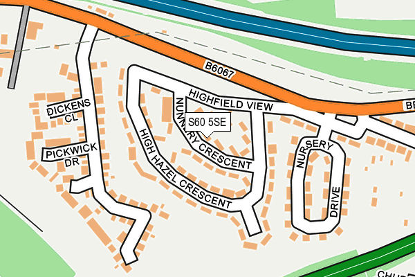 S60 5SE map - OS OpenMap – Local (Ordnance Survey)