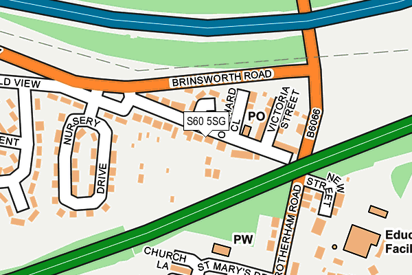 S60 5SG map - OS OpenMap – Local (Ordnance Survey)