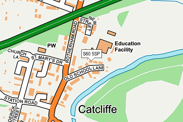 S60 5SP map - OS OpenMap – Local (Ordnance Survey)