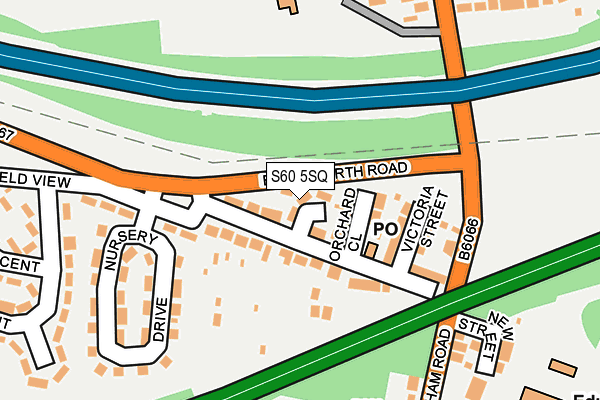 S60 5SQ map - OS OpenMap – Local (Ordnance Survey)