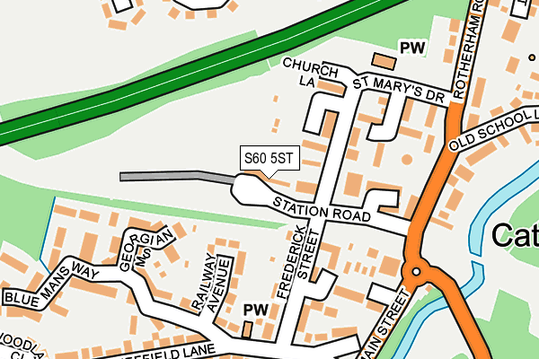 S60 5ST map - OS OpenMap – Local (Ordnance Survey)