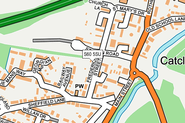 S60 5SU map - OS OpenMap – Local (Ordnance Survey)