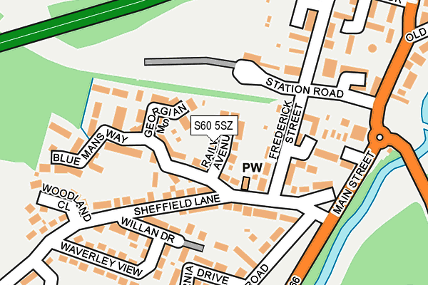 S60 5SZ map - OS OpenMap – Local (Ordnance Survey)