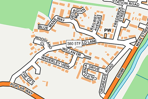 S60 5TF map - OS OpenMap – Local (Ordnance Survey)