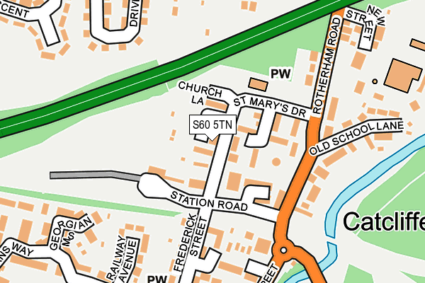 S60 5TN map - OS OpenMap – Local (Ordnance Survey)