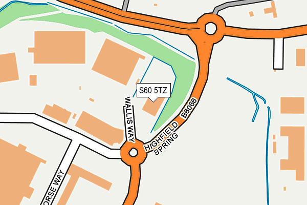 S60 5TZ map - OS OpenMap – Local (Ordnance Survey)