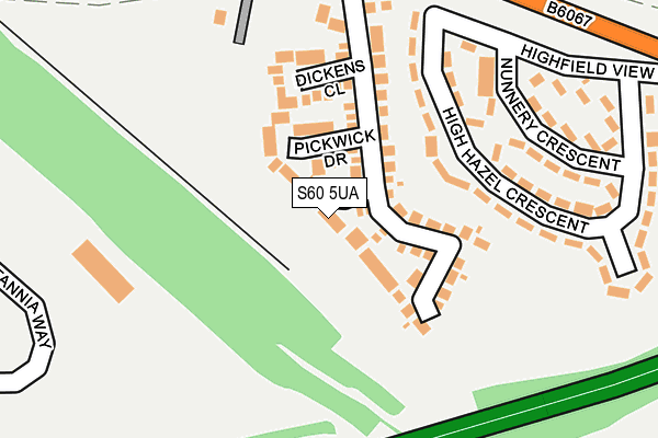 S60 5UA map - OS OpenMap – Local (Ordnance Survey)
