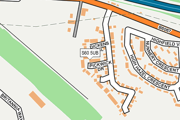 S60 5UB map - OS OpenMap – Local (Ordnance Survey)