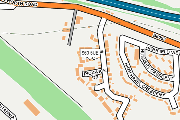 S60 5UE map - OS OpenMap – Local (Ordnance Survey)