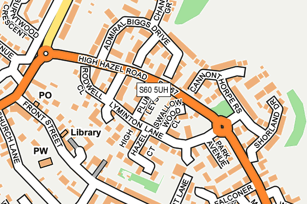 S60 5UH map - OS OpenMap – Local (Ordnance Survey)