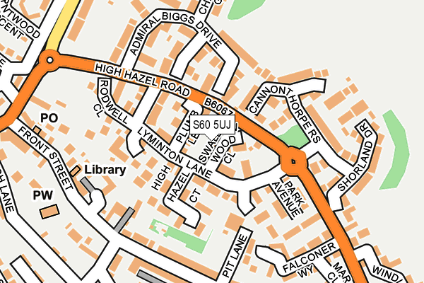 S60 5UJ map - OS OpenMap – Local (Ordnance Survey)