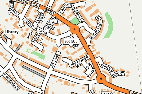S60 5UL map - OS OpenMap – Local (Ordnance Survey)