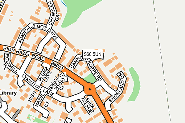 S60 5UN map - OS OpenMap – Local (Ordnance Survey)