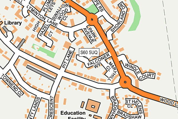 S60 5UQ map - OS OpenMap – Local (Ordnance Survey)