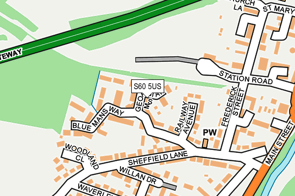 S60 5US map - OS OpenMap – Local (Ordnance Survey)