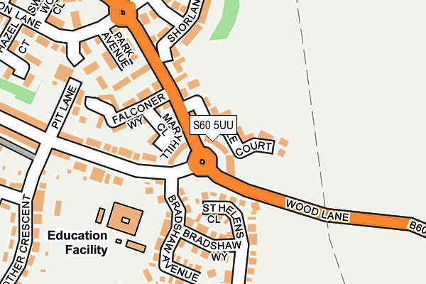 S60 5UU map - OS OpenMap – Local (Ordnance Survey)