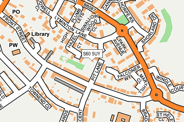 S60 5UY map - OS OpenMap – Local (Ordnance Survey)