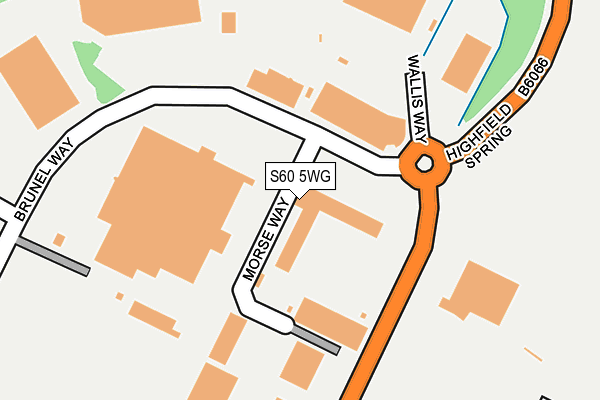 S60 5WG map - OS OpenMap – Local (Ordnance Survey)