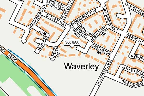 S60 8AA map - OS OpenMap – Local (Ordnance Survey)