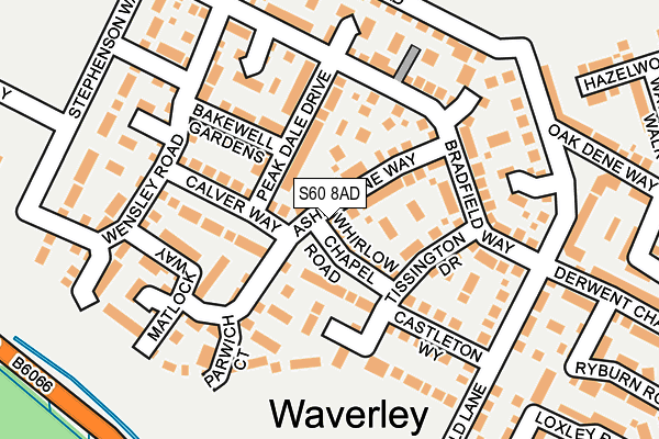 S60 8AD map - OS OpenMap – Local (Ordnance Survey)