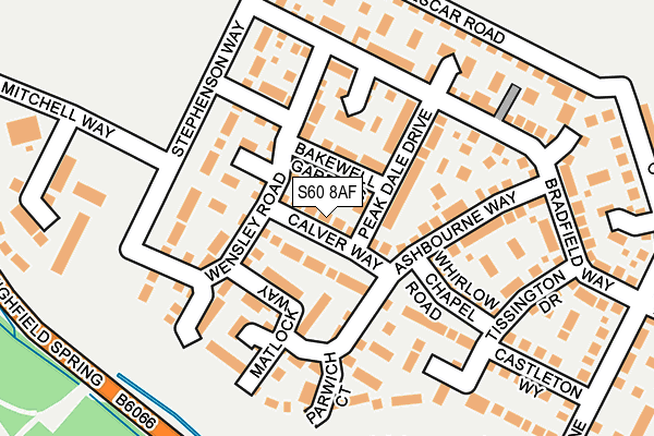 S60 8AF map - OS OpenMap – Local (Ordnance Survey)