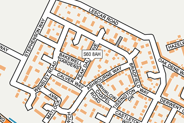 S60 8AH map - OS OpenMap – Local (Ordnance Survey)