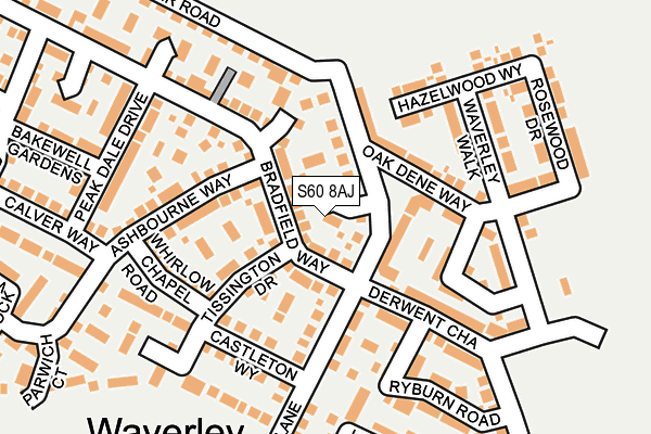 S60 8AJ map - OS OpenMap – Local (Ordnance Survey)