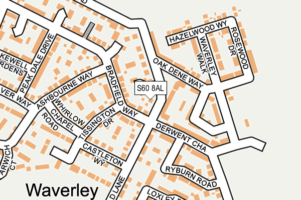 S60 8AL map - OS OpenMap – Local (Ordnance Survey)