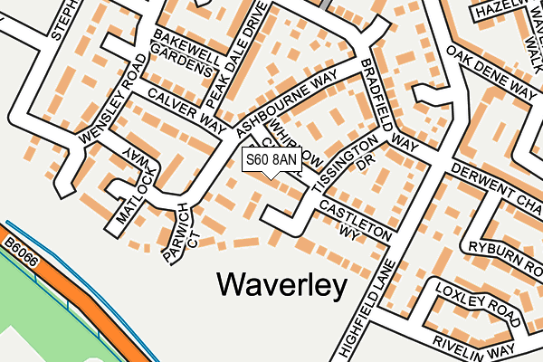 S60 8AN map - OS OpenMap – Local (Ordnance Survey)