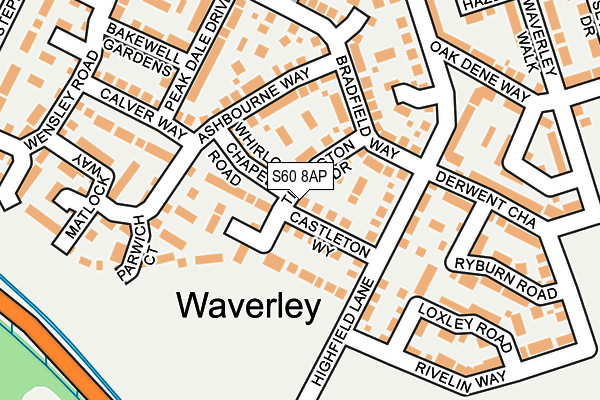 S60 8AP map - OS OpenMap – Local (Ordnance Survey)