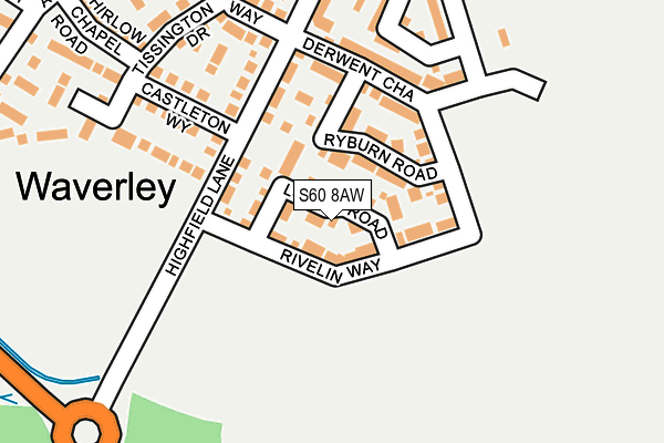 S60 8AW map - OS OpenMap – Local (Ordnance Survey)