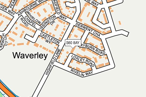 S60 8AY map - OS OpenMap – Local (Ordnance Survey)