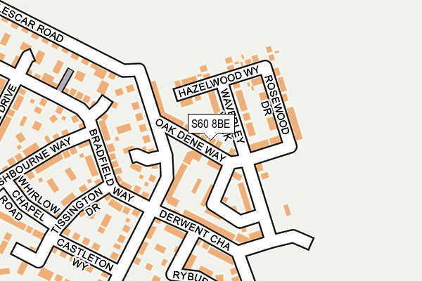 S60 8BE map - OS OpenMap – Local (Ordnance Survey)