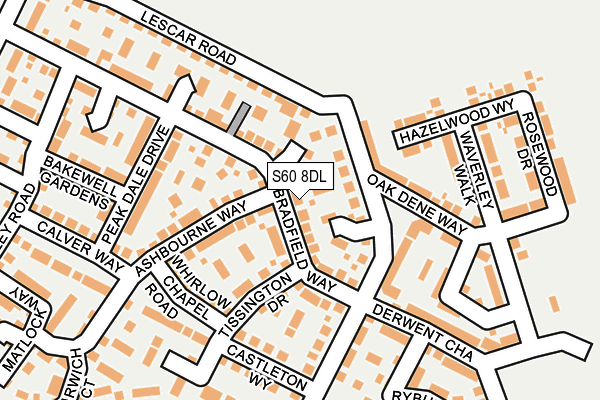 S60 8DL map - OS OpenMap – Local (Ordnance Survey)