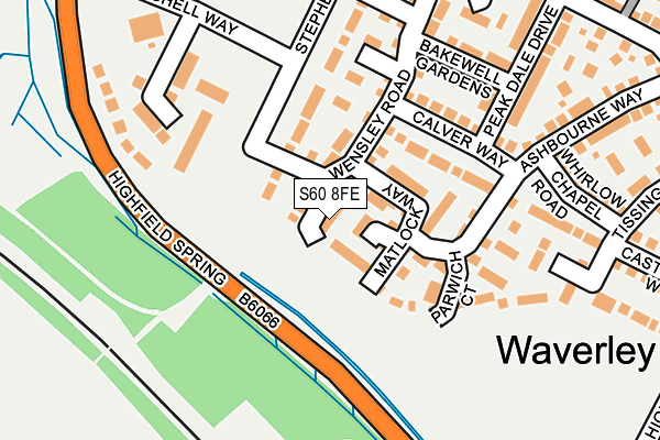 S60 8FE map - OS OpenMap – Local (Ordnance Survey)