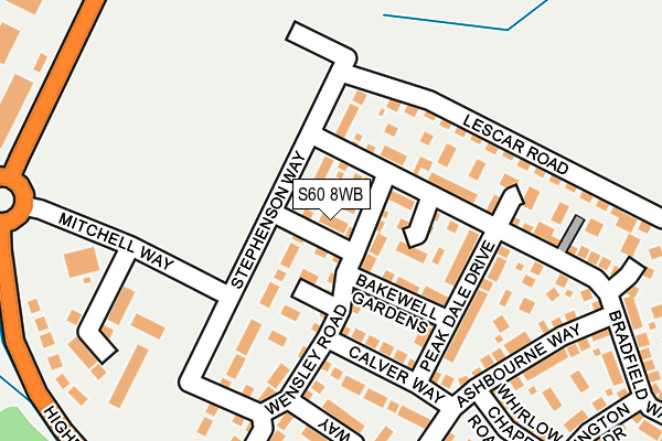 S60 8WB map - OS OpenMap – Local (Ordnance Survey)