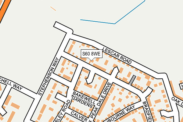 S60 8WE map - OS OpenMap – Local (Ordnance Survey)