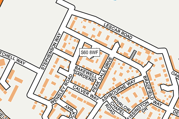 S60 8WF map - OS OpenMap – Local (Ordnance Survey)
