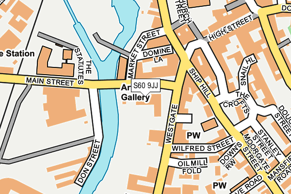 S60 9JJ map - OS OpenMap – Local (Ordnance Survey)