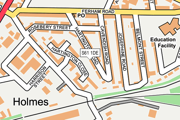 S61 1DE map - OS OpenMap – Local (Ordnance Survey)