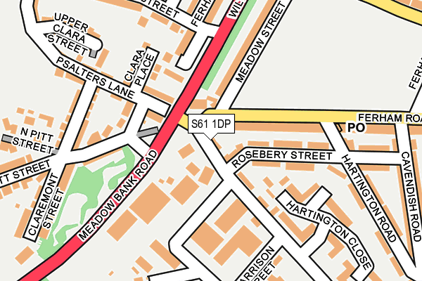 S61 1DP map - OS OpenMap – Local (Ordnance Survey)